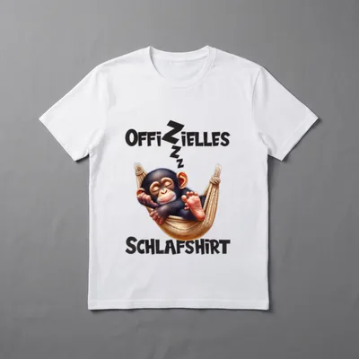Offizielles Schlafshirt Mit Tier T-Shirt – Klassisches T-Shirt in Schwarz