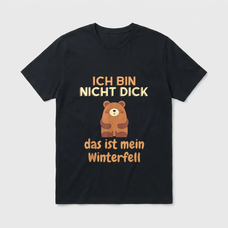 Ich bin nicht dick lustiger T-Shirt – Klassisches T-Shirt in Schwarz
