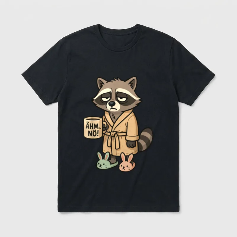 Morgenmuffel Kaffee Schlafshirt Mürrischer T-Shirt – Klassisches T-Shirt in Schwarz