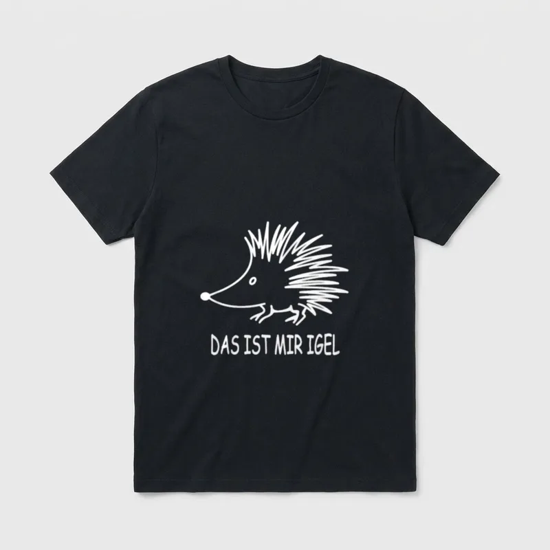Igel Spruch Stacheligel Braunbrustigel T-Shirt – Klassisches T-Shirt in Schwarz