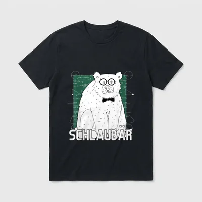 Schlaubär Bär witziges Schlaubär T-Shirt – Klassisches T-Shirt in Schwarz