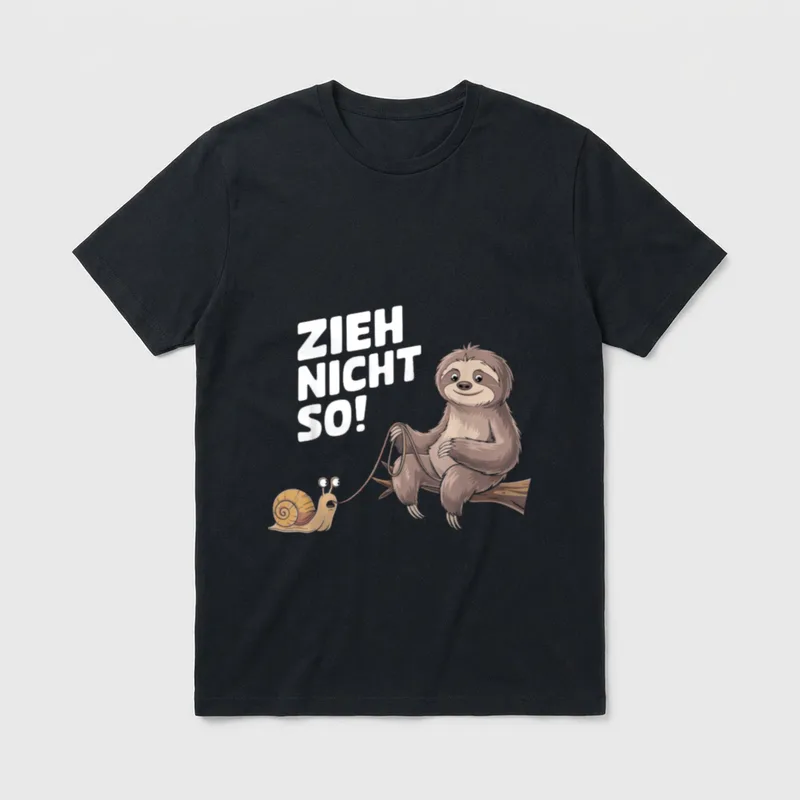 Zieh Nicht So lustiges Schnecken T-Shirt – Klassisches T-Shirt in Schwarz