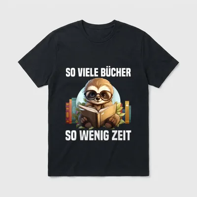 So viele Bücher So T-Shirt – Klassisches T-Shirt in Schwarz