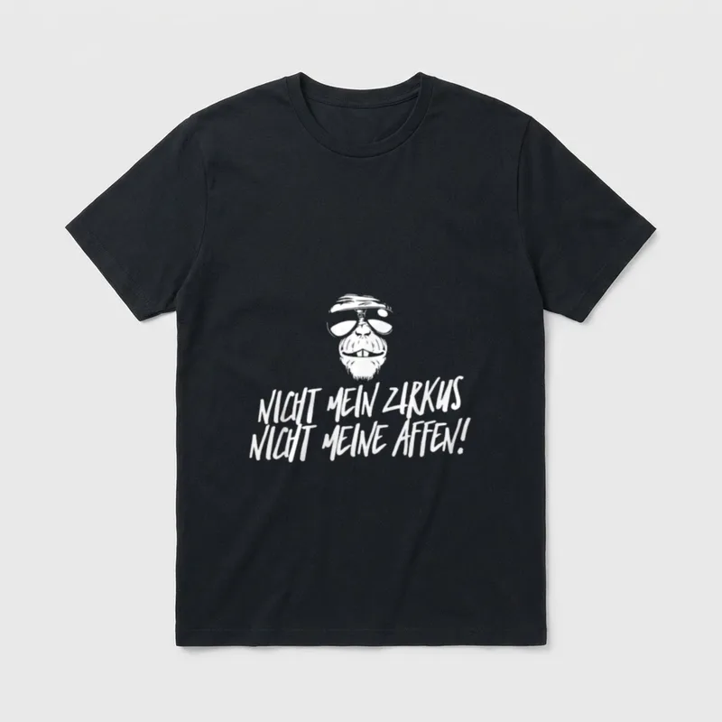 Lustiges Nicht mein Zirkus Faultier, Frosch & Co. T-Shirt – Klassisches T-Shirt in Schwarz