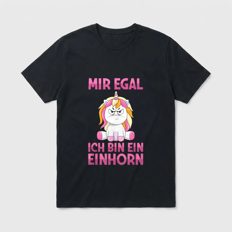Mir Egal Ich Bin Faultier, Frosch & Co. T-Shirt – Klassisches T-Shirt in Schwarz