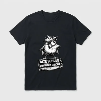 Alte Schule EIN Blick T-Shirt – Klassisches T-Shirt in Schwarz