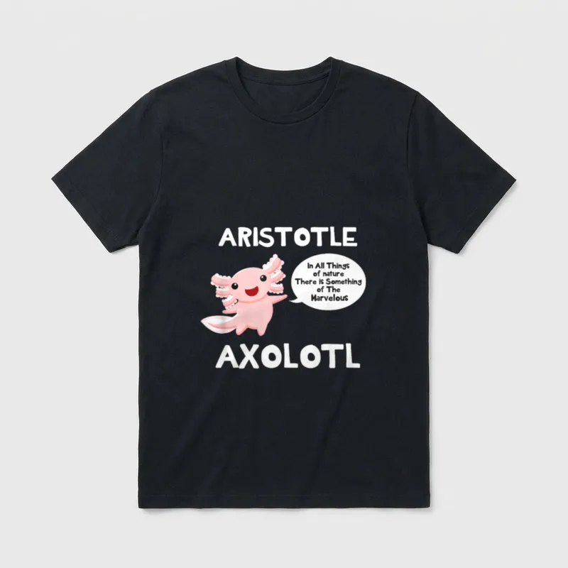 Aristotle Axolotl Philosophie Aristoteles T-Shirt – Klassisches T-Shirt in Schwarz