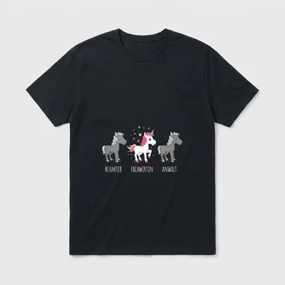 Fachwirtin Einhorn Witziges Beruf T-Shirt – Klassisches T-Shirt in Schwarz