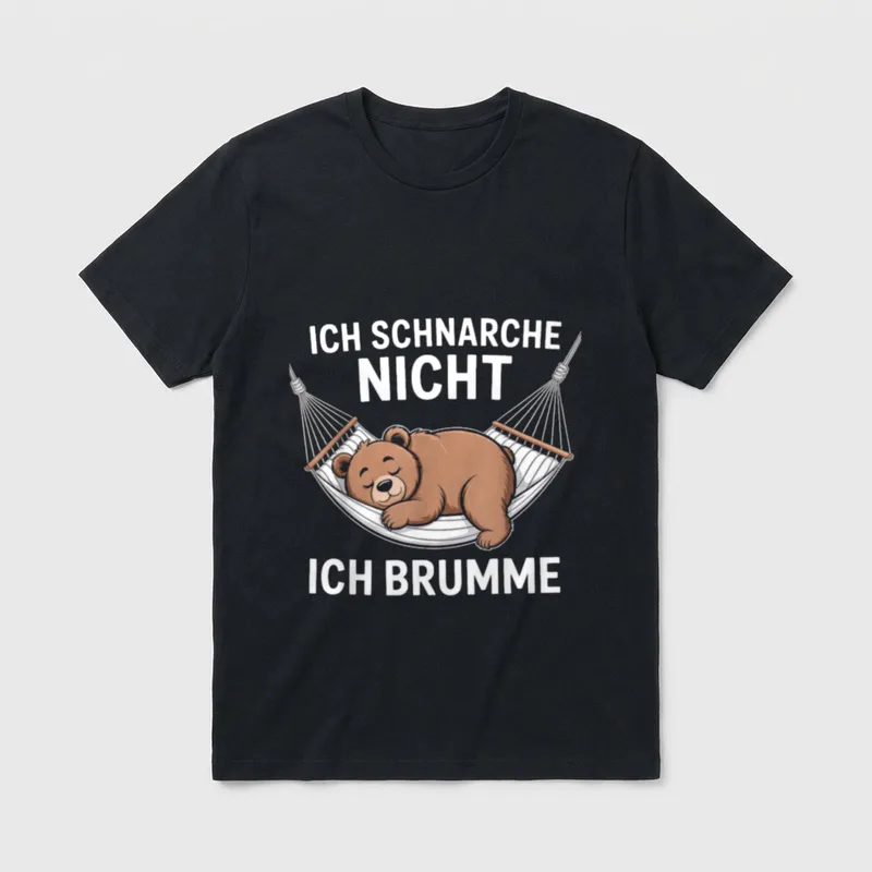 Schlafshirt Schlafshirt Pyjama Lustig T-Shirt – Klassisches T-Shirt in Schwarz