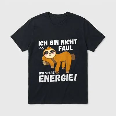 Ich bin nicht faul spare T-Shirt – Klassisches T-Shirt in Schwarz
