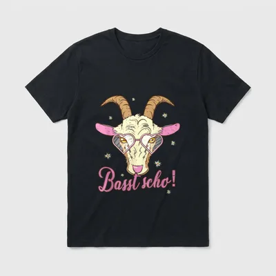 Basst scho Ziege Fan T-Shirt – Klassisches T-Shirt in Schwarz
