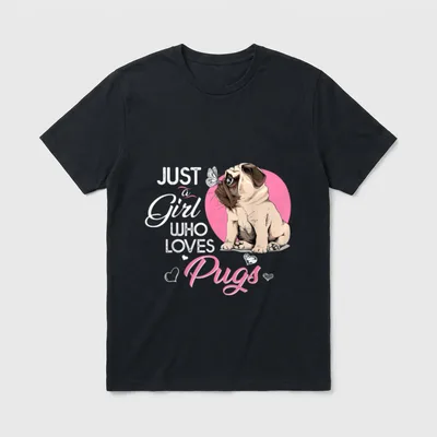 Just a Girl who loves T-Shirt – Klassisches T-Shirt in Schwarz