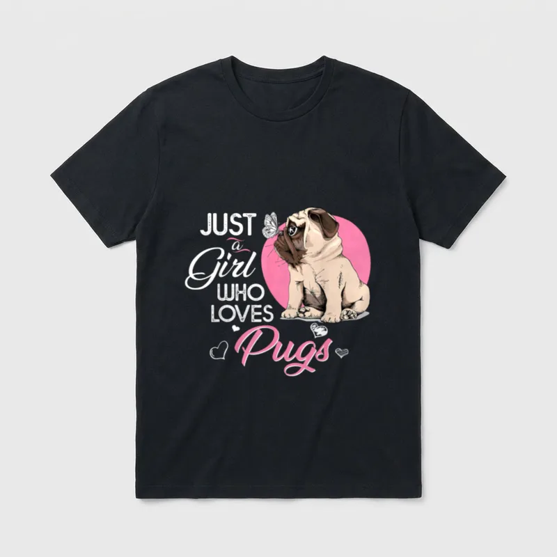 Just a Girl who loves T-Shirt – Klassisches T-Shirt in Schwarz
