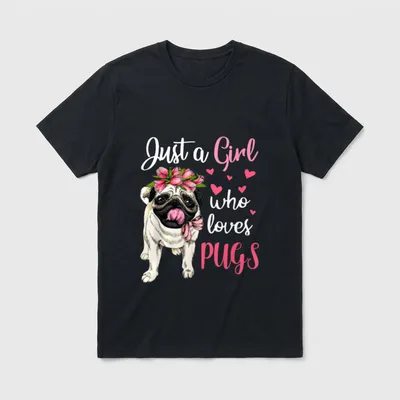 Just a Girl who Mama T-Shirt – Klassisches T-Shirt in Schwarz