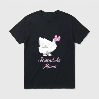 Seidenhuhn Mama witziges Huhn T-Shirt – Klassisches T-Shirt in Schwarz