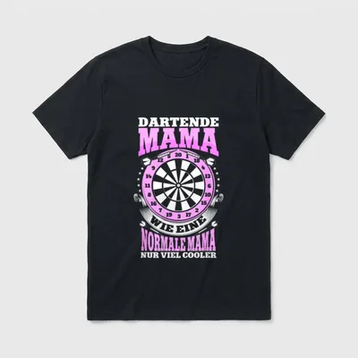 Dartende Mama Dart Dartspieler T-Shirt – Klassisches T-Shirt in Schwarz