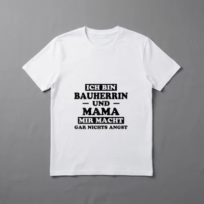 Bauherrin Mama Lustiges Bauherrin T-Shirt – Klassisches T-Shirt in Schwarz