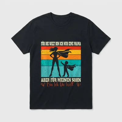 Stolze Mama Eines Sohnes T-Shirt – Klassisches T-Shirt in Schwarz