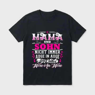Mama Und Sohn Partnerlook T-Shirt – Klassisches T-Shirt in Schwarz