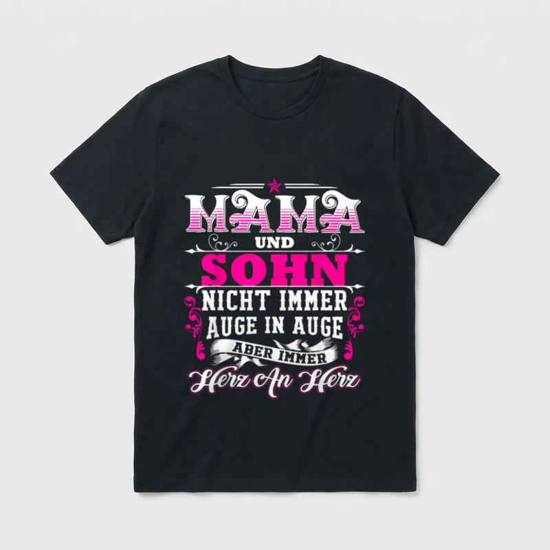 Mama Und Sohn Partnerlook T-Shirt – Klassisches T-Shirt in Schwarz