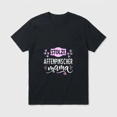 Stolze Affenpinscher Mama-Coole Lustige T-Shirt – Klassisches T-Shirt in Schwarz