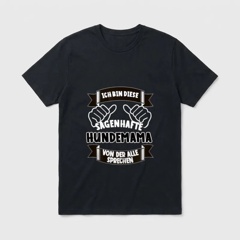 Hundemama Tierliebhaber Lustiger Hunde T-Shirt – Klassisches T-Shirt in Schwarz