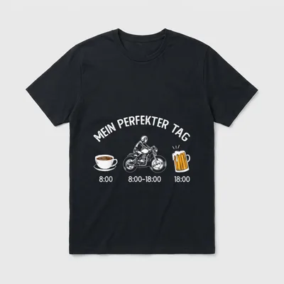 T-Shirt Motorrad lustig – Klassisches T-Shirt in Schwarz