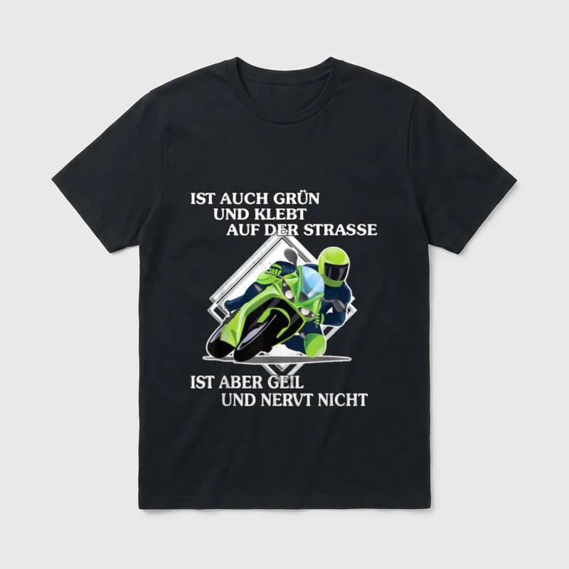 Motorrad T-Shirt Herren – Klassisches T-Shirt in Schwarz