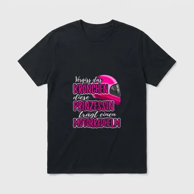 Motorrad Motorradfahrerin Bikerin Motorbike T-Shirt – Klassisches T-Shirt in Schwarz
