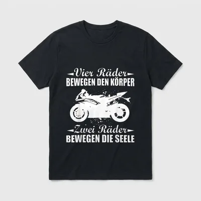 Witziger Motorrad Biker Spruch T-Shirt – Klassisches T-Shirt in Schwarz