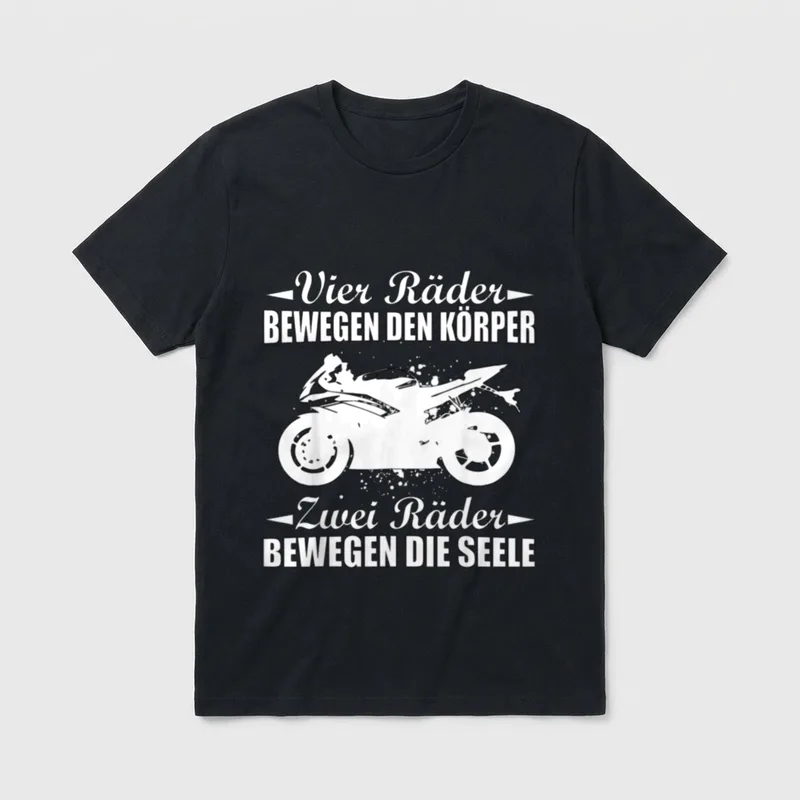 Witziger Motorrad Biker Spruch T-Shirt – Klassisches T-Shirt in Schwarz