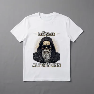 Böser Alter Mann Motorrad T-Shirt – Klassisches T-Shirt in Schwarz