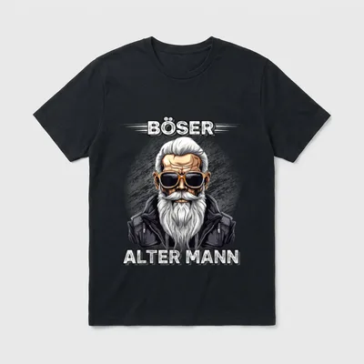 Böser Alter Mann Motorrad Biker T-Shirt – Klassisches T-Shirt in Schwarz