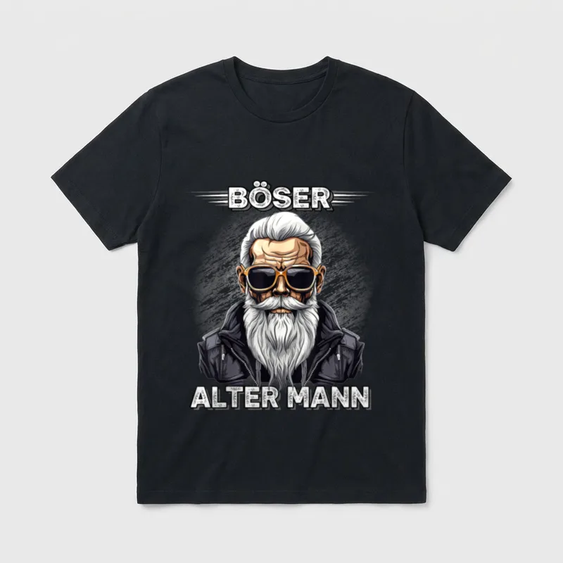 Böser Alter Mann Motorrad Biker T-Shirt – Klassisches T-Shirt in Schwarz