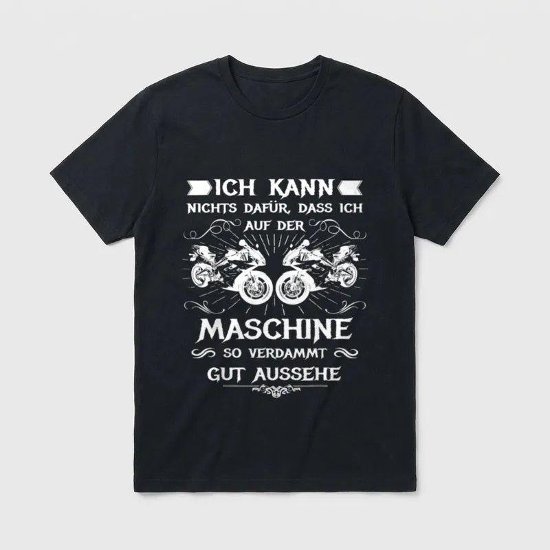 Bikerin Motorrad Sprüche T-Shirt – Klassisches T-Shirt in Schwarz