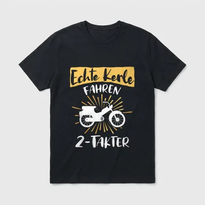 Mofa Moped Zweitakt 2-Takter T-Shirt – Klassisches T-Shirt in Schwarz