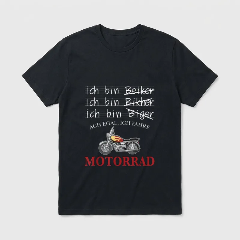 Motorrad Biker Spruch Humor T-Shirt – Klassisches T-Shirt in Schwarz