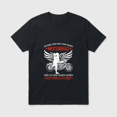 Motorrad Bikerin Lustiges Motorradfahrerin T-Shirt – Klassisches T-Shirt in Schwarz