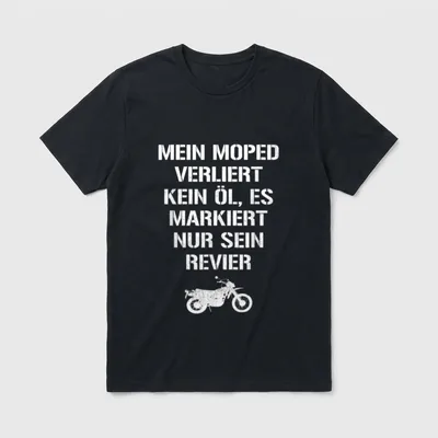 MEIN MOPED VERLIERT KEIN T-Shirt – Klassisches T-Shirt in Schwarz