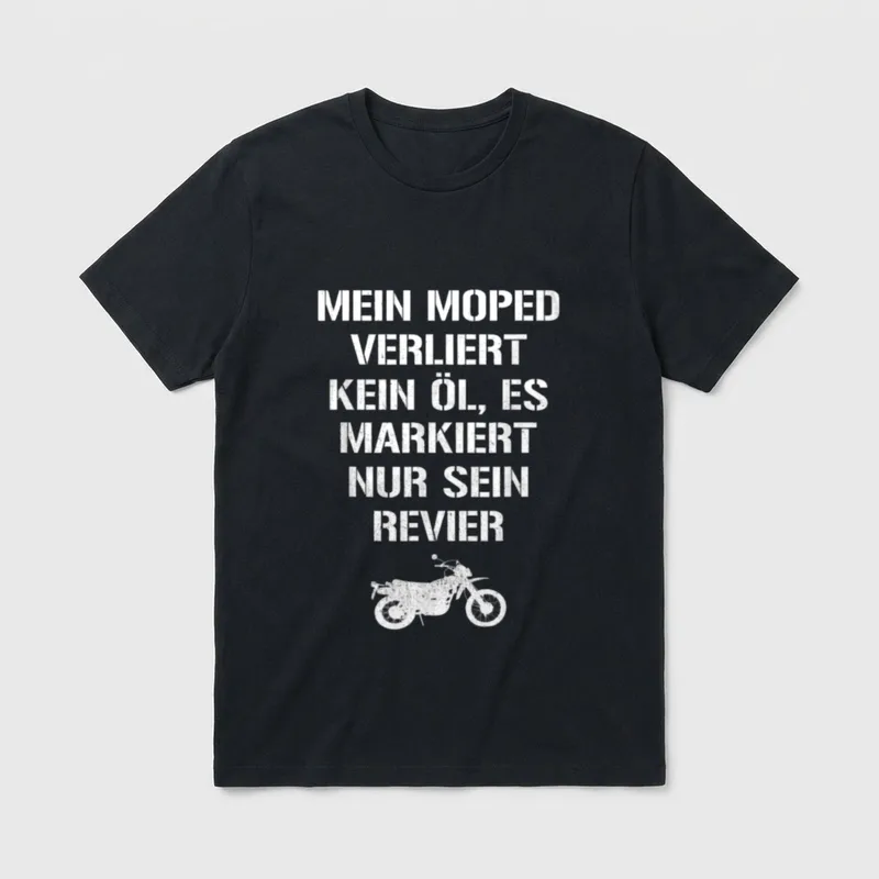 MEIN MOPED VERLIERT KEIN T-Shirt – Klassisches T-Shirt in Schwarz