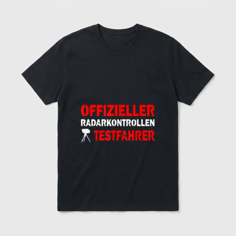 Lustiges Autofahrer Geblitzt worden T-Shirt – Klassisches T-Shirt in Schwarz