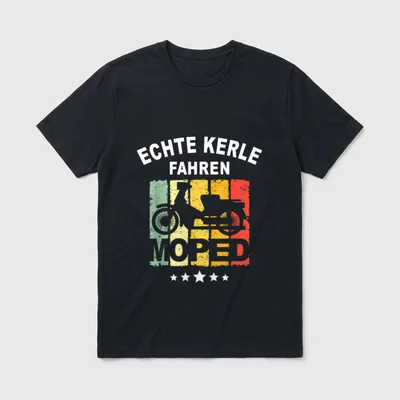 Moped Mofa Motorrad lustiger T-Shirt – Klassisches T-Shirt in Schwarz