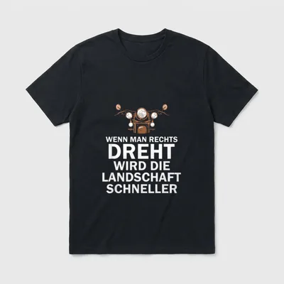 Motorrad Motorradfahrer Spruch Drehen T-Shirt – Klassisches T-Shirt in Schwarz