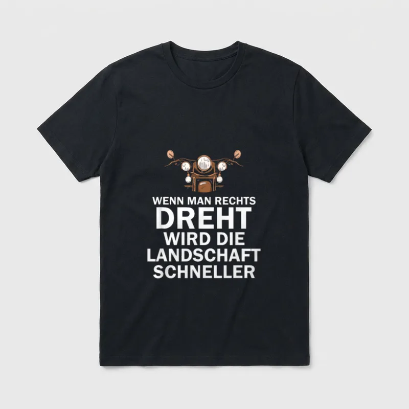 Motorrad Motorradfahrer Spruch Drehen T-Shirt – Klassisches T-Shirt in Schwarz
