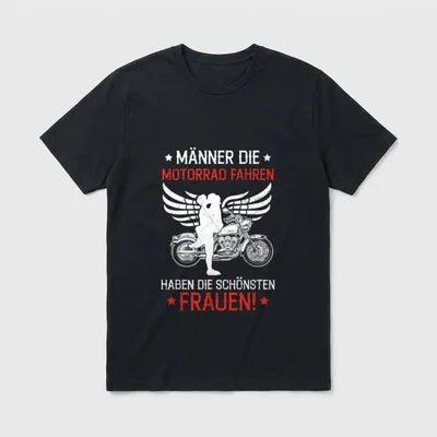 Männer Die Motorrad Fahren Biker T-Shirt – Klassisches T-Shirt in Schwarz