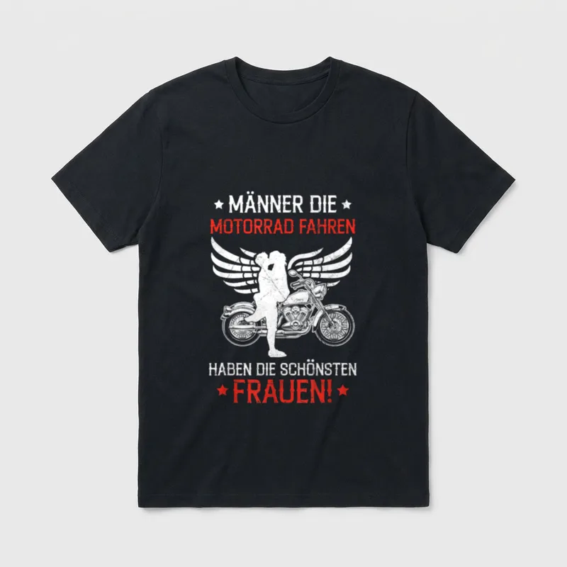 Männer Die Motorrad Fahren Biker T-Shirt – Klassisches T-Shirt in Schwarz