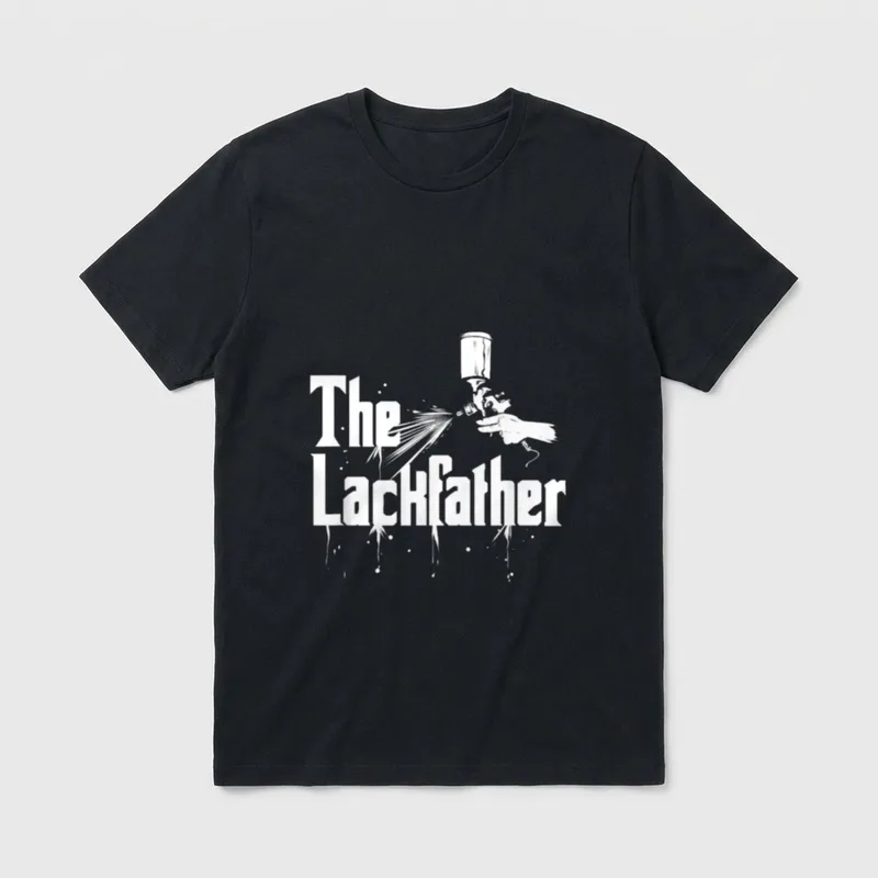 The Lackfather Lustiges Lackierer T-Shirt – Klassisches T-Shirt in Schwarz