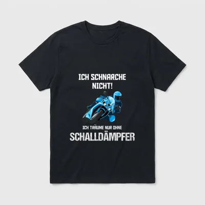 Motorrad Motorradfahrer Ich schnarche T-Shirt – Klassisches T-Shirt in Schwarz