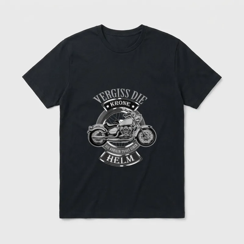 Motorradfahrerin Coole Bikerin Lustiger T-Shirt – Klassisches T-Shirt in Schwarz