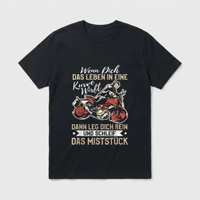 Lustige Motorrad Wenn dich Motorrad & Auto T-Shirt – Klassisches T-Shirt in Schwarz